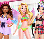 Disney Princesses Underwear Party